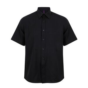 Henbury Mens Short-Sleeved Shirt / Navy